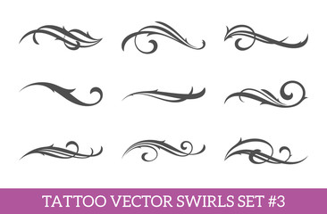 Calligraphic Swirls Set