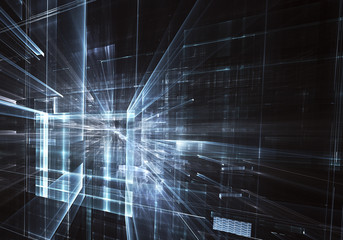 Fractal art - computer image, technological background