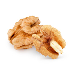 Walnuts isolated on white background