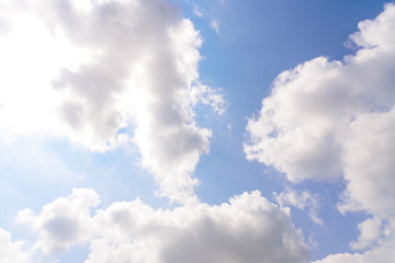 Blue sky with cloud in the morning.