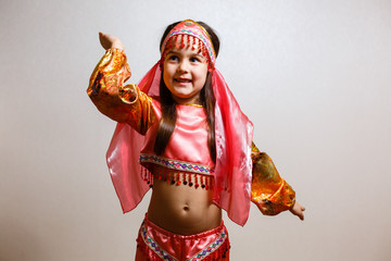Beautiful little girl dancer little eastern beauty