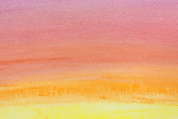 abstract watercolor background in violet, pink, orange and yellow