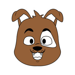Cute dog cartoon vector illustration graphic design