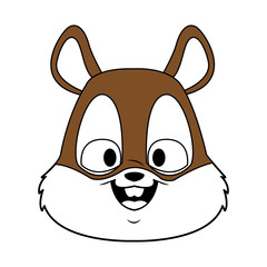 Cute squirrel cartoon vector illustration graphic design