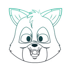 Cute fox cartoon vector illustration graphic design