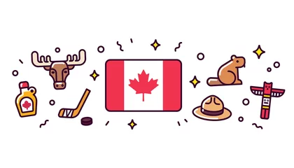 Fotobehang Canada symbols illustration. © sudowoodo