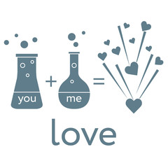 You and me and our chemistry of love.