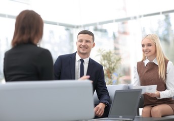 business team discussing business issues in office