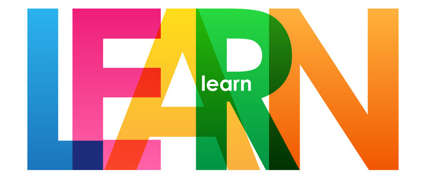 LEARN Colourful Vector Letters Icon