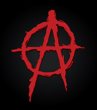 grungy illustration of the anarchy symbol