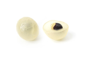 fruit longan isolated white background