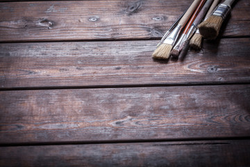 Close-up of Artist paint brushes
