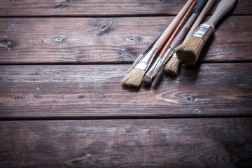 Close-up of Artist paint brushes
