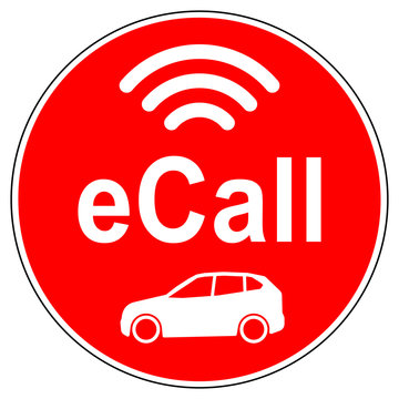 srr346 SignRoundRed - german - Zeichen: eCall / wireless internet signal - Unfallmanagement / Notrufsystem - english - emergency call system - accident management - xxl g5966