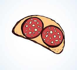 Piece of loaf. Vector drawing