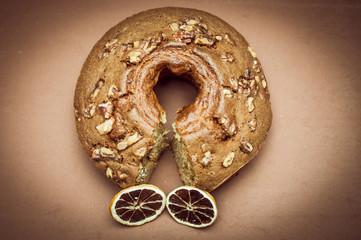 bizcocho de nueces y limon