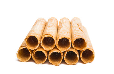 waffle rolls isolated