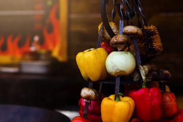 Vegetables on the grill vegetables on the grill warm salad of vegetables on the gril