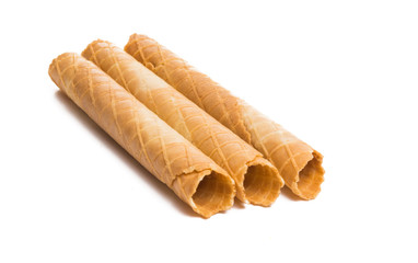 waffle rolls isolated