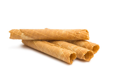 waffle rolls isolated
