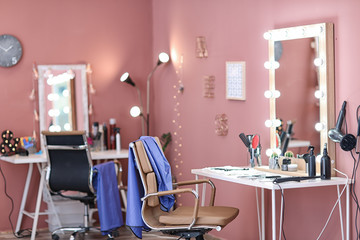 Modern interior of hairdressing salon