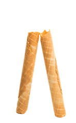 waffle rolls isolated