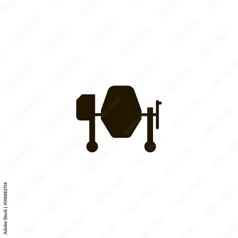 Poster cement mixer icon. sign design