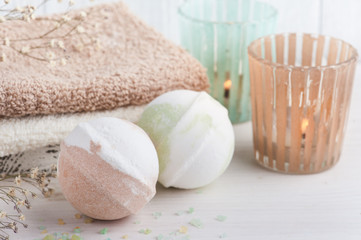 SPA composition with bath bombs