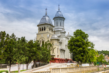 Orthodox church in the historic center of Turda, Romania