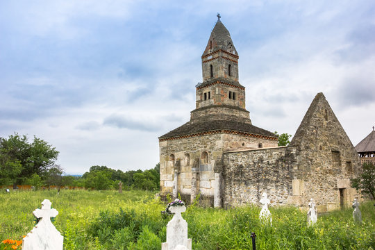 Historic orthodox Densus church near Hunedoara, Romania