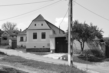 Typical rural landscape in Veseud, Zied, a village in the commune Chirpăr from Sibiu County,...