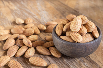 Tasty almonds nuts - Prunus dulcis