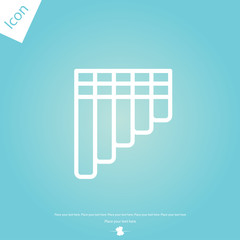 Pan flute vector icon