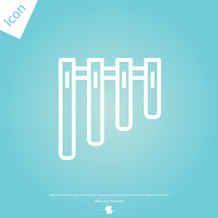 Pan flute vector icon