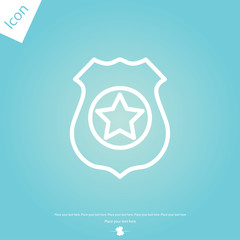 Sheriff badge with star vector icon