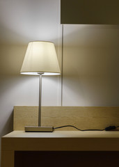 table lamp on a wooden table