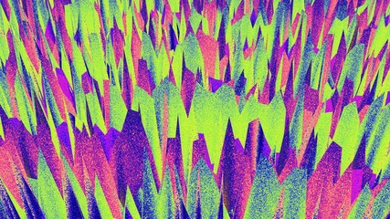 Retro abstract background. Colorful noise. Trendy wallpaper. Multicolor. Sharp shapes. Intense. Vibrant colors. Futuristic design. Neon. Surreal. Imagination.