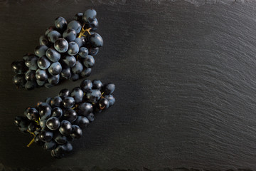 fresh ripe black grapes