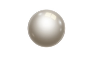 Billiards, white ball without numbers, cue ball of ivory color, isolated on white background. Snooker. Illustration