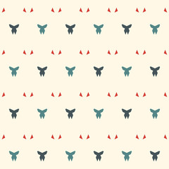 Feminine surface texture. Ribbon bow motif. Seamless surface pattern with rustic ornament. Repeated geometric forms