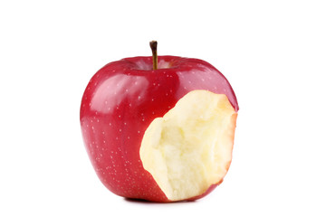 Red apple isolated on white background