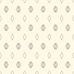 Contemporary seamless pattern with geometric figures. Repeated diamond abstract background. Rhombuses and lozenges motif