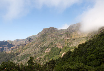 View the pass Boca da Encumeada in Madeira. Portugal