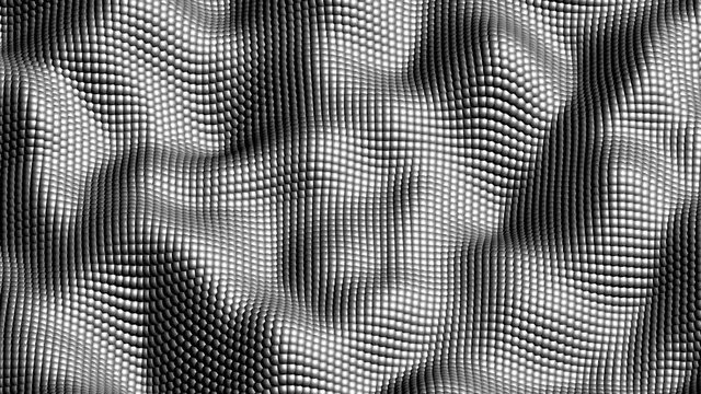 Abstract Morphing Grey Surface Made of Spheres in Seamless Loop