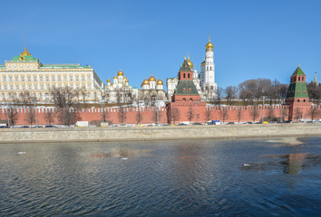 Obraz premium Moscow Kremlin and embankment.