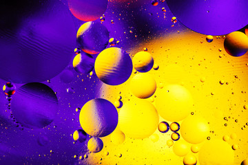 Space or planets universe cosmic abstract background. Abstract molecule sctructure. Water bubbles....