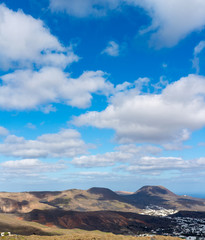 Fototapeta premium Beautiful Lanzarote island landscape, Canary, Spain