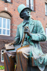 Bronze statue of Hans Christian Andersen