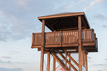 Wooden sighting tower