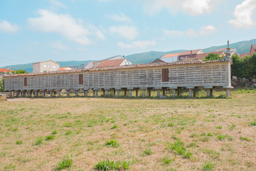 Fototapeta na wymiar Horreo (granary) of Carnota, Galicia, Spain